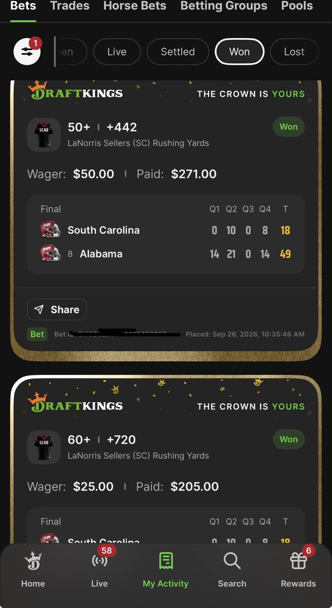 SlipsAndRips's tweet photo. Had to cash out on LaNorris before he meets William Stein and Kentucky next week 😼 #BBN https://t.co/WtcicPaiKw