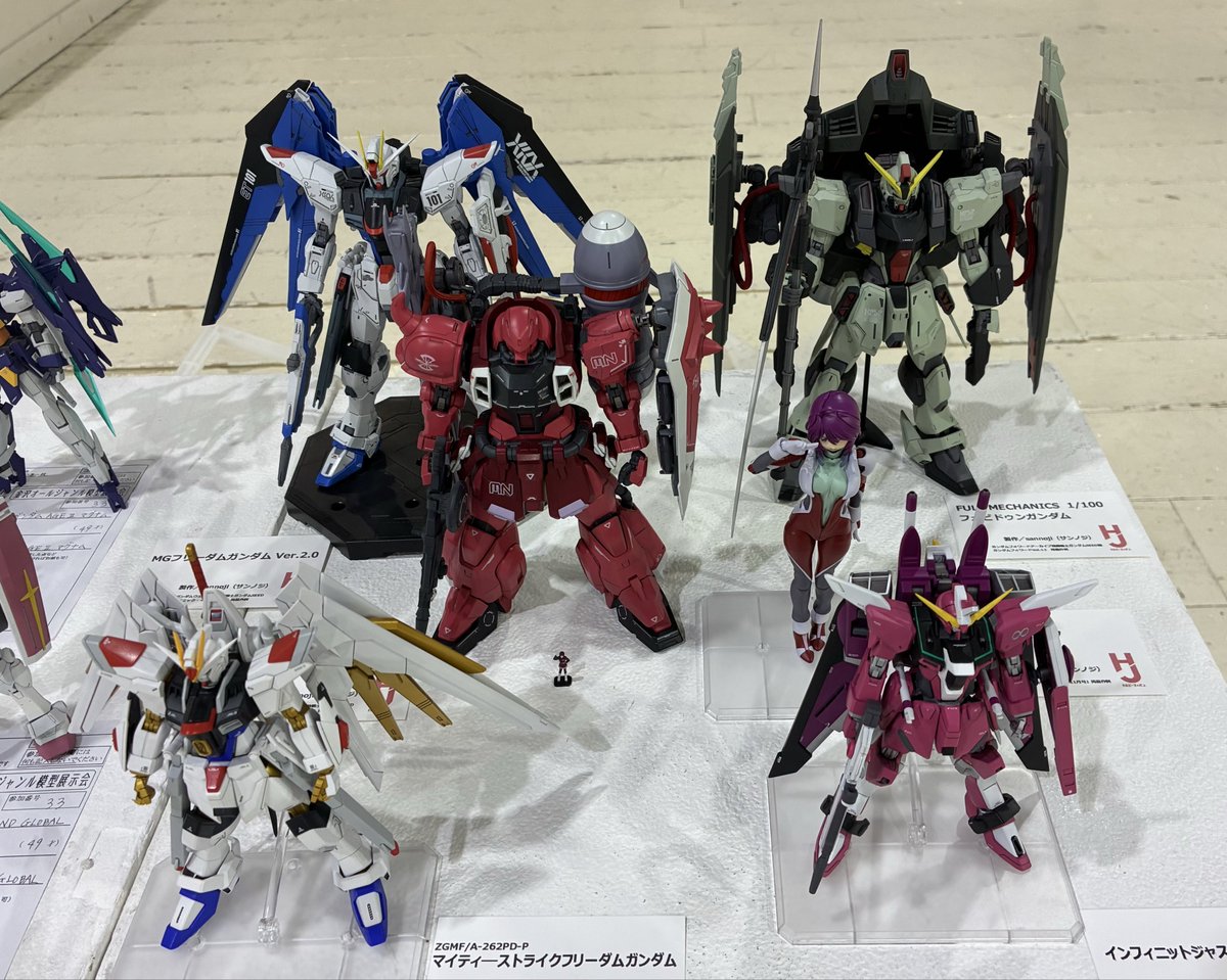 sannoji30's tweet photo. 2日目はSEED系の作例を追加しました！

#金沢オールジャンル模型展示会
#金オー展 https://t.co/y3perrnFWc