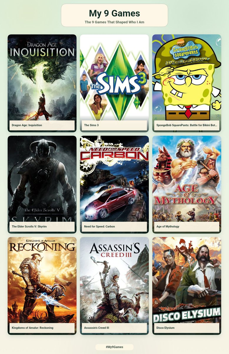 theBugBin's tweet photo. Aight here's my 9 games trend thing... A lot of these (most of them ngl) were faves of mine growing up and greatly influenced my current tastes in games 

Some close contendors were Frogger 2 for the PS2, the og Sim City (I still play it sometimes lol), and Sim Animals for the DS https://t.co/24Yn4O5iPM