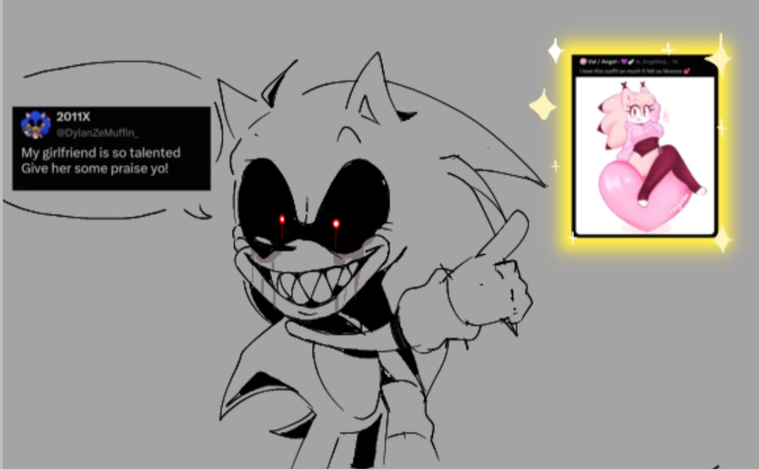 TeamWerby's tweet photo. Super quick doodle (Give X's gf some love) 
#takeabreather https://t.co/dVAz3pLkix