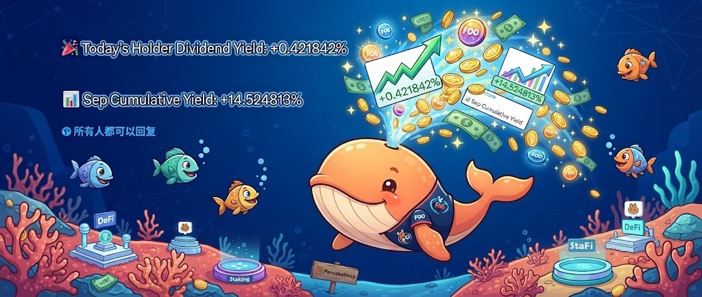 FBG2026's tweet photo. 🎉Today's Holder Dividend Yield: +0.421842%

📊Sep Cumulative Yield: +14.524813% https://t.co/8W7dxTmLdh