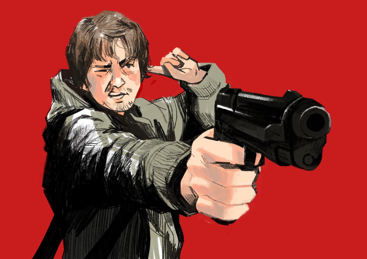 smileyspr's tweet photo. #ResidentEvil  i suck at guns https://t.co/obel7w72yB