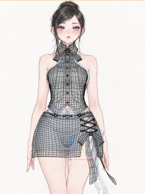 DuchessRH's tweet photo. WIP ✦
Modeling finished!
Next → Texturing ♡ 

モデリング完成しました！
次はテクスチャ作業へ ♡
#VRChat
#VRChat衣装
#3Dmodeling
#WIP
#EGirlBody https://t.co/LoNPC0VBIP
