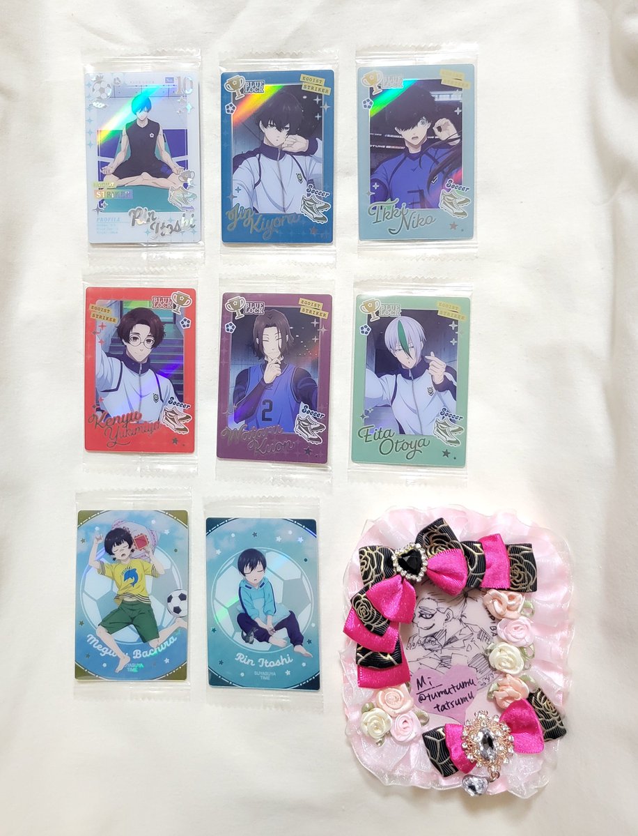 tumutumutatsumu's tweet photo. 【交換/譲渡】ブルーロック ブルロ ウエハース6

譲）凛 蜂楽 清羅 二子 雪宮 久遠 乙夜

求）同弾 士道

中段のみ譲渡可(150円/枚+送料)
郵送or都内手渡し(プロカ記載のみ対応可)

宜しくお願い致します🙇‍♀️ https://t.co/AL4Nswc3EW