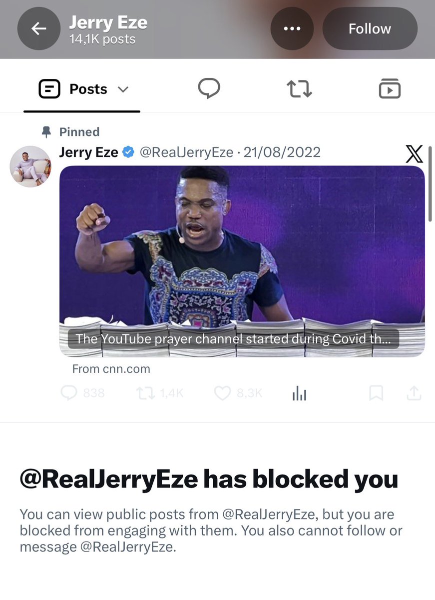 trigottista's tweet photo. Wetin I do una NSPPD pastor wey make am block me? 😂😂😂😂

He dey fear say I go put sand for him garri? 🤷🏿

How I wan take enter heaven like this now? https://t.co/qw6ohe4fq6