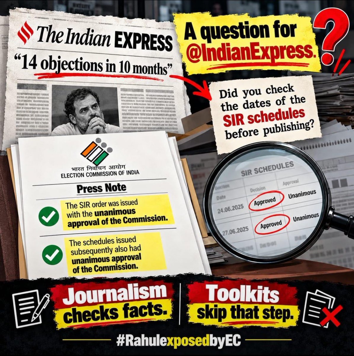 pallavict's tweet photo. @INCIndia Indian Express ... अब भागना मुश्किल है
गुनाह कुबूल करो - गवाह बन जाओ
#RahulExposedByEC https://t.co/Hg3AoDJOUl