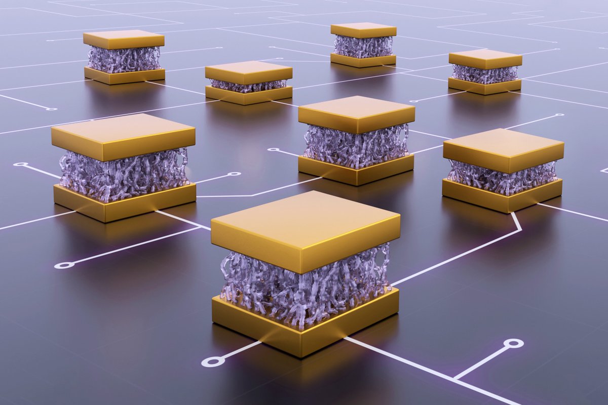 talius's tweet photo. Tiny #polymer #devices mimic #neuron #firing, pointing toward #energyefficient #edgecomputing
MIT researchers engineered a compact computing platform combining processing and memory in one energy-efficient device, for adaptive next-gen electronics >> https://t.co/celd4ZNXdN https://t.co/63wS9xfj78