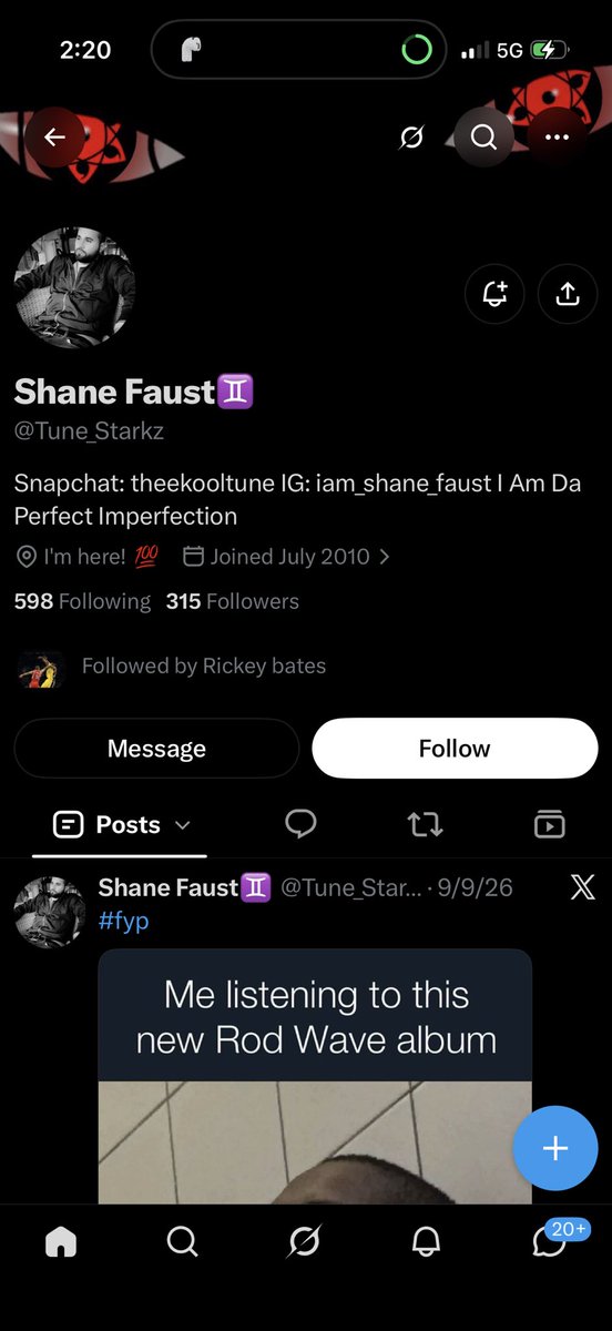 ms_willaims2624's tweet photo. @Tune_Starkz need to be blocked by any and every one 🤮🤮🤮🤮🤮🤮 https://t.co/4hdBS1Ck4O
