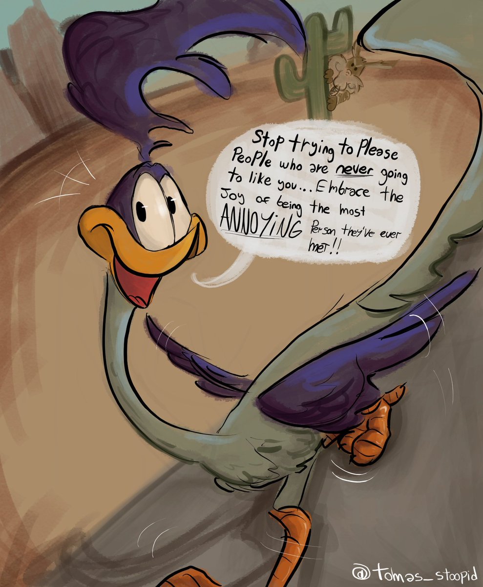 tomas_stoopid's tweet photo. Let's keep AI away from this beautiful and creative fandom!! 

#wilerunner #roadrunner https://t.co/XqNvhm0Pbk