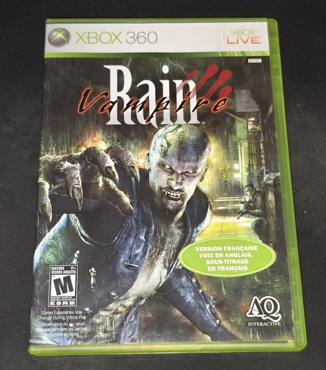 eastretrogamer's tweet photo. Vampire Rain for the Xbox 360. 🦇

#retro #retrogame #retrogames #retrogamer #retrogamers #retrogaming #retrogaminglife #game #games #gamer #gamers #gaming #gaminglife #videogame #videogames #videogamer #microsoft #xbox #xbox360 #xboxone #xboxseriesx #Xboxoriginal #xboxstreamer #xboxseriesxgames #xbox360games #complete #growing #gettingthere #vampire #vampirerain