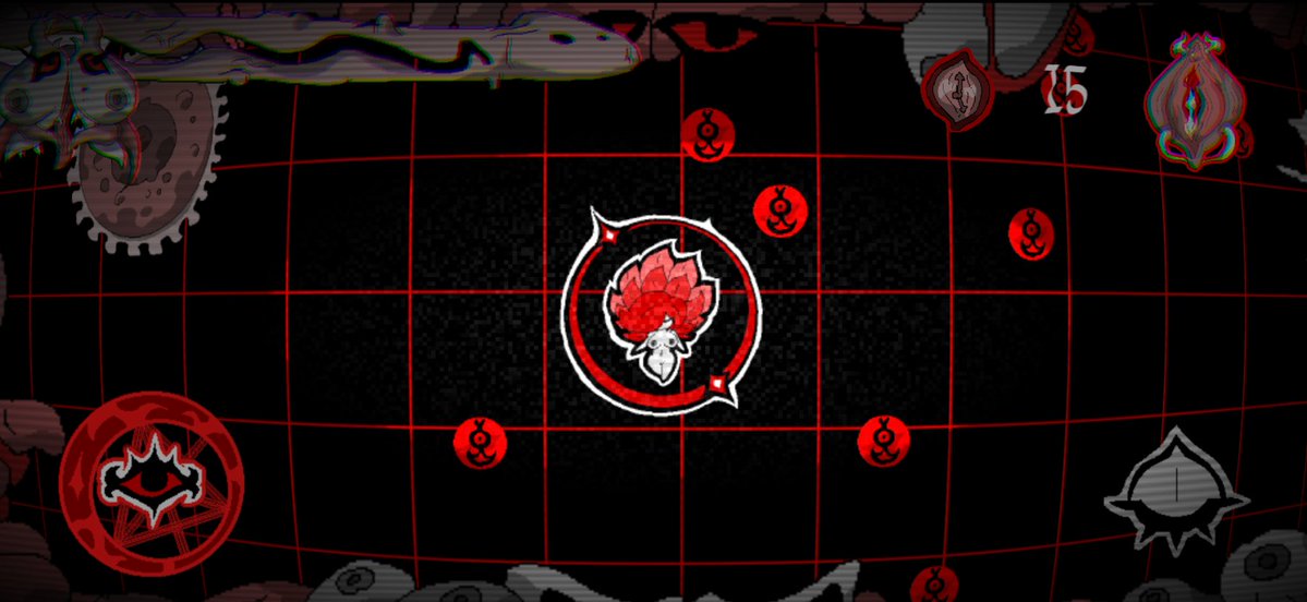 Frootitus's tweet photo. Pharmakon - a game i just finished
Small mobile game, with occult-erotic theme, arcade shooter gameplay
You can try it, i uploaded it on Itch io : https://t.co/R0WyF2Bcb5 https://t.co/xOylILP2pc