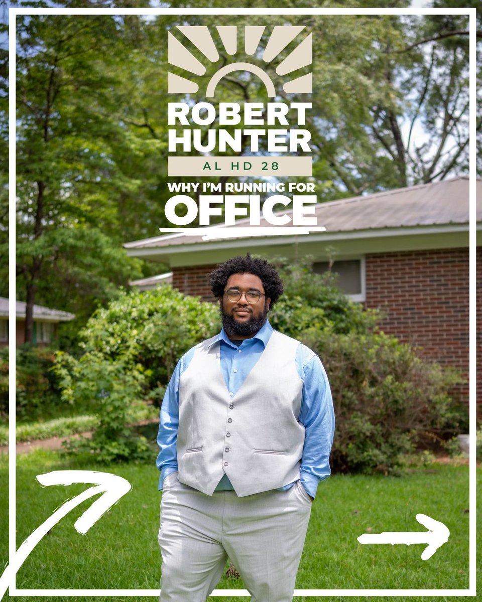 Vote4RHunter's tweet photo. My name is Robert Hunter.
I am a working-class member of my community, a mutual aid organizer, a Democratic Socialist, and the candidate for Alabama House District 28. 
I am running to bring relief to over worked members of my community struggling to make ends meet. https://t.co/AptVTn8mbN