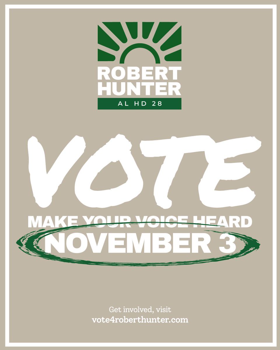 Vote4RHunter's tweet photo. My name is Robert Hunter.
I am a working-class member of my community, a mutual aid organizer, a Democratic Socialist, and the candidate for Alabama House District 28. 
I am running to bring relief to over worked members of my community struggling to make ends meet. https://t.co/AptVTn8mbN