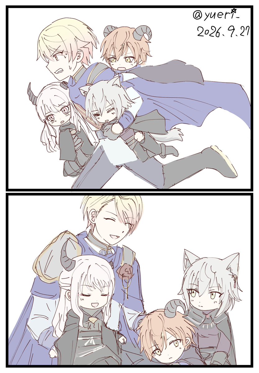 yueri_'s tweet photo. ⚔️🥞、⚔️🌟、⚔️🎀　白騎士組
※年齢操作､シュヴァリエ以外は人外 https://t.co/3vAHXdGi24