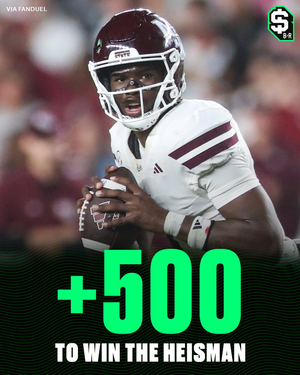 br_betting's tweet photo. KAMARIO TAYLOR HAS THE 3RD BEST HEISMAN ODDS 🤯

His odds were as high as +15000 in the preseason 🔥

(via @FanDuel) https://t.co/M6awYx764v