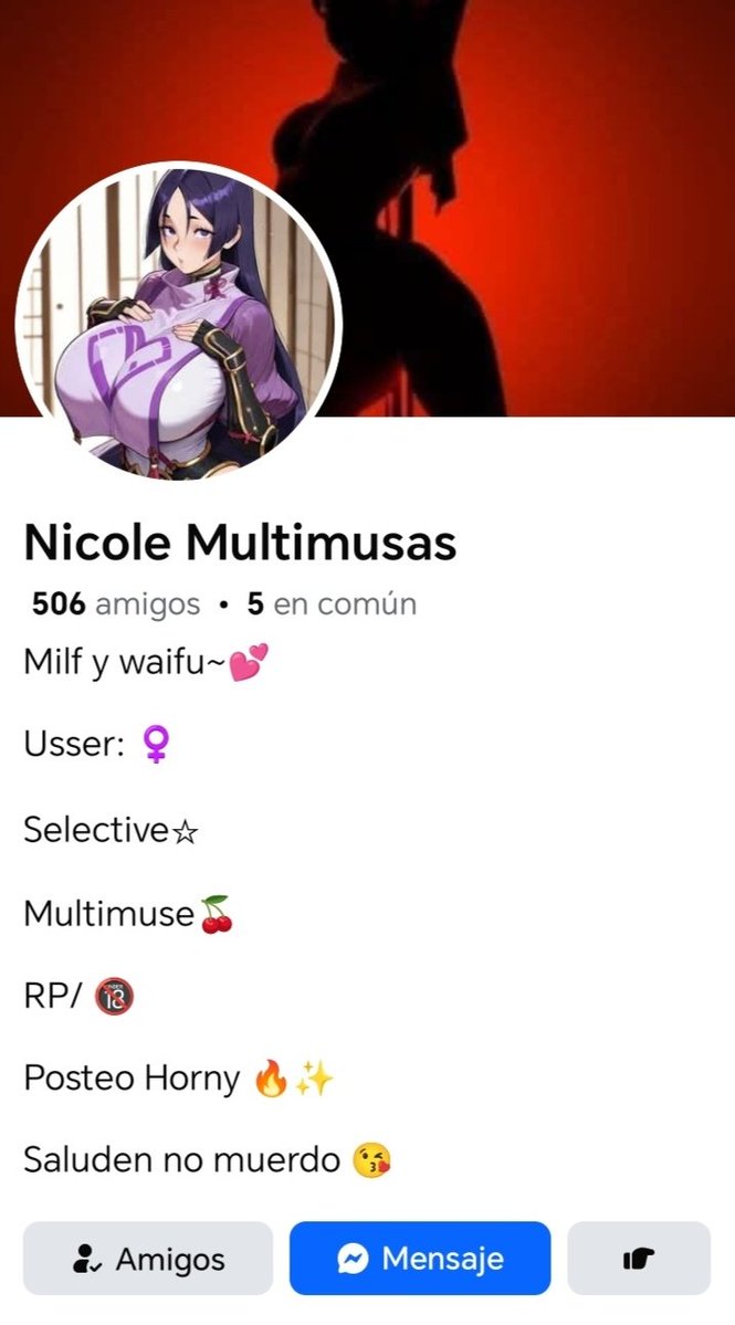 NicoleMulti70's tweet photo. HOLA A TODOS!

Un placer, para quienes no me conozcan, soy Nicol~ Anteriormente era conocida como "Nicole de Santa" Pero al parecer Facebook ya no me quizo más allí así que decidí cambiarme a esta plataforma. 
Son libres de conocerme si gustan, tengo mucha experiencia en el rol https://t.co/pjfMMhbUhv