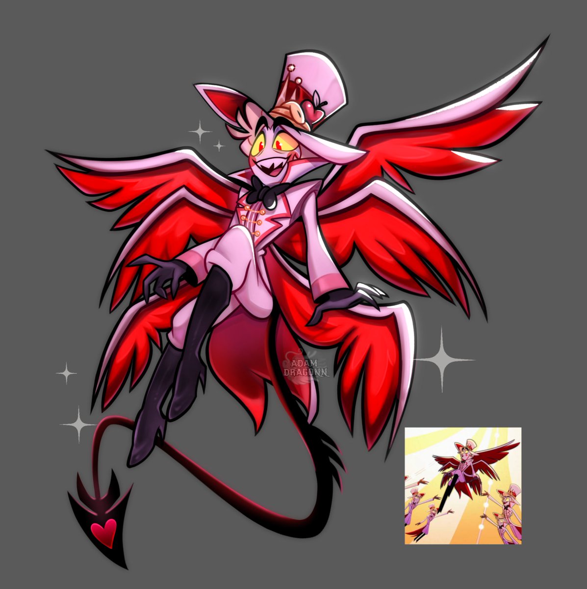 AdamDragonn's tweet photo. Color practice with my beautiful wife uhmmm🐁✨
#HazbinHotelLucifer🍎 https://t.co/bvuVWC8DCh