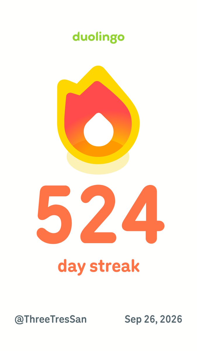 ThreeTresSanXbx's tweet photo. 🇯🇵 I remember when keeping a streak was a struggle. Anybody who is serious about learning a new language and are going to through that struggle now, just keep at it. #Duolingo #Japanese #Perseverance https://t.co/vzFybcvGxd