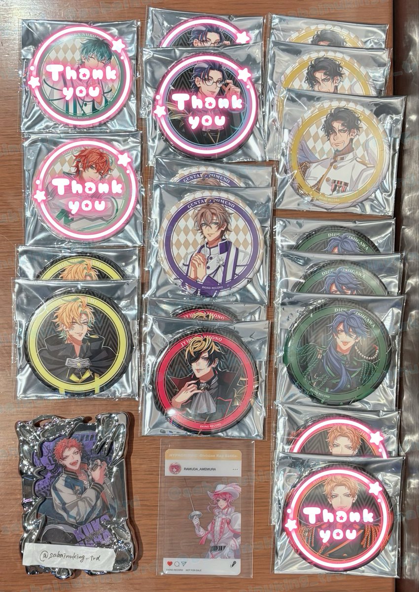 sabainuking_trd's tweet photo. 【交換】ヒプマイ 12thライブ birthday バースデー  9thカフェ　缶バッジ　特典クリアカード

譲：二郎、理鶯、乱数、幻太郎、帝統、寂雷、一二三、十四、盧笙、零

求：空却(基本は同種交換希望)

10/3、4に会場付近での手渡し希望です。
別日手渡し、郵送はプロフ参照。
よろしくお願いいたします。 https://t.co/TFEVG5GczV