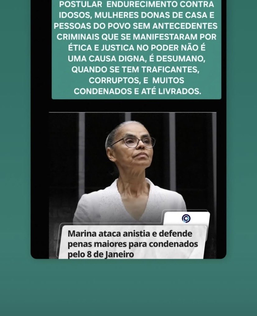 umademocrata's tweet photo. Atenção, gente. Essa imitação de gente defende penas MAIORES AOS INOCENTES DE 08/01. #Foramarinasilva https://t.co/WwaTjx3ipW
