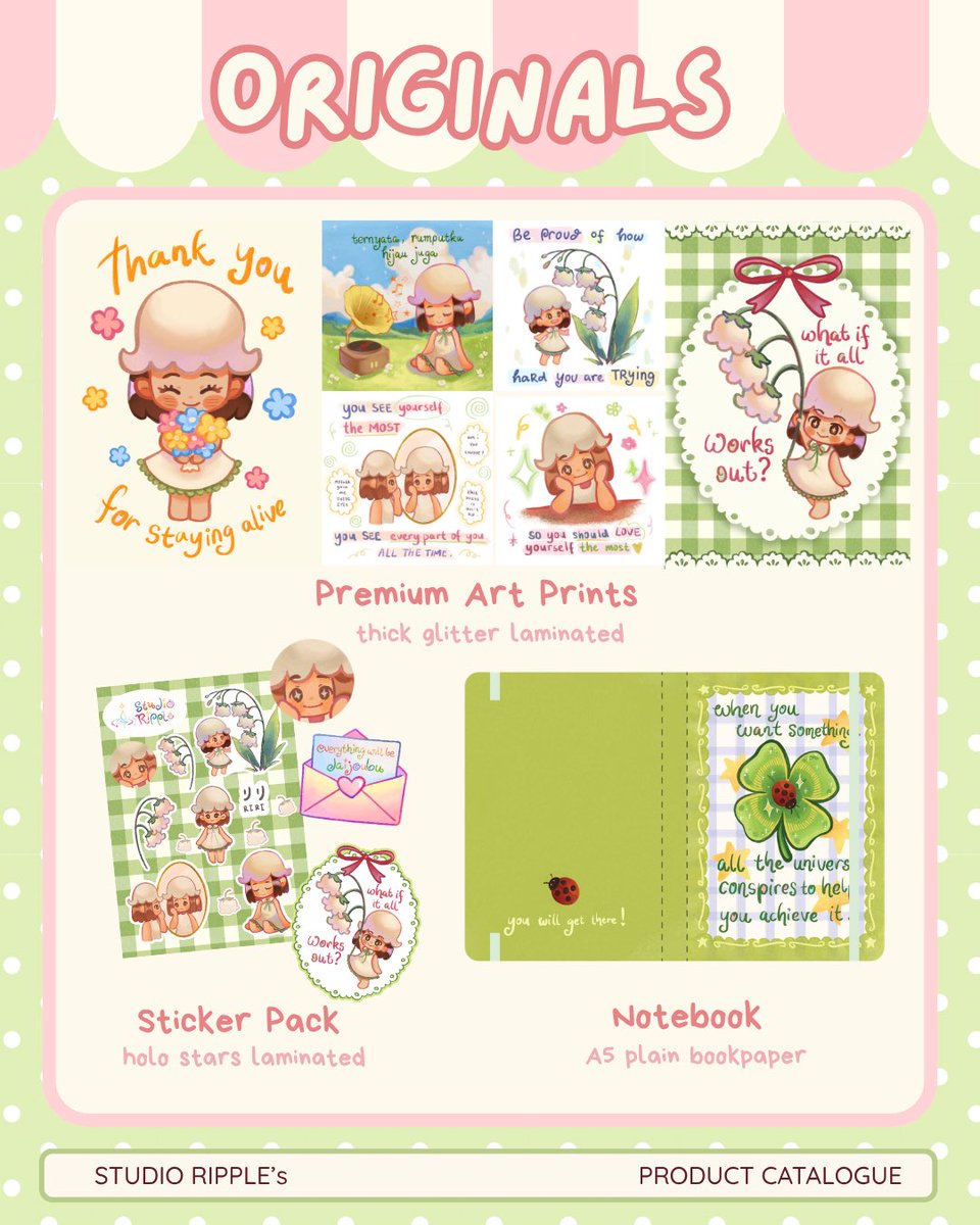 studio_ripple's tweet photo. Updated catalogue for #Comifuro23 !!!
🗓️ Day 1&2
📍ICE BSD booth #M-13 
🌸 Witch Hat Atelier, Haikyuu, Frieren, NANA, originals

Udah close PO yaaa, ini preview aja karena ada keychains yang ku upgrade biar makin imut designnya~
jangan lupa mampir ke booth M-13 !! >_<

#comifuro #cf23catalogue