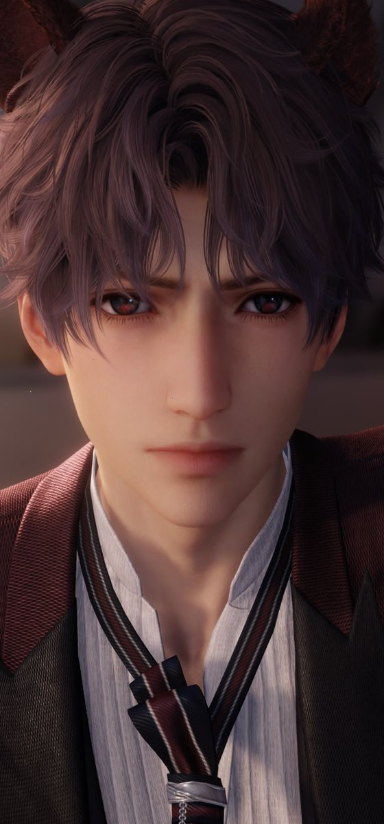 stayrus109's tweet photo. it's crazy how much rafayel's bangs soften and round his face. his eyebrows are slanted and sharp so even when he's acting cute or pouty, he looks like a shark bro 😂 

tactical bangs to lower miss bodyguard's defenses indeed https://t.co/vr5tmnx7pi