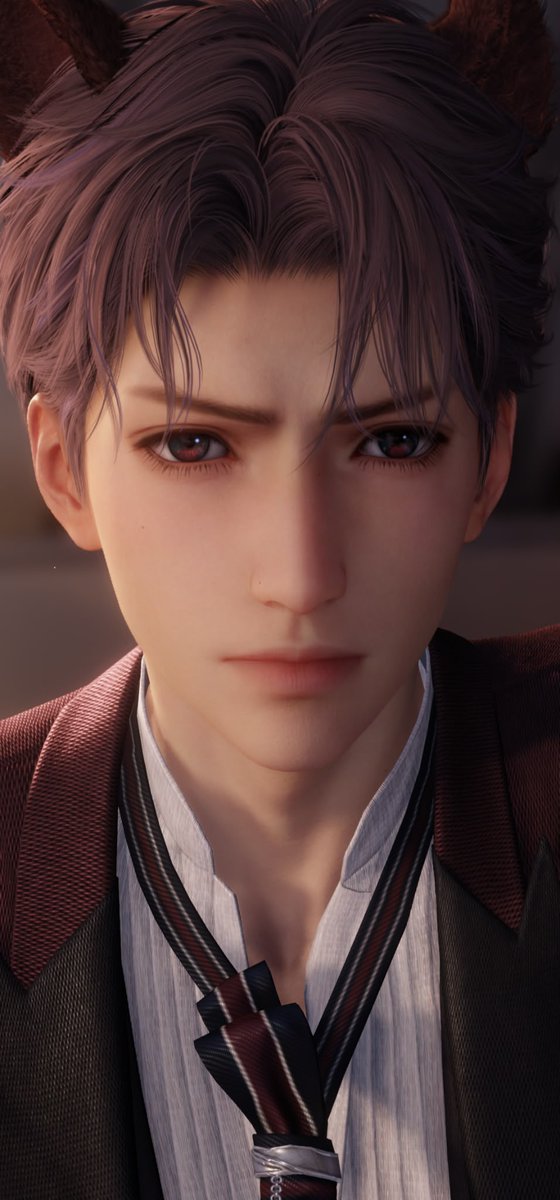 stayrus109's tweet photo. it's crazy how much rafayel's bangs soften and round his face. his eyebrows are slanted and sharp so even when he's acting cute or pouty, he looks like a shark bro 😂 

tactical bangs to lower miss bodyguard's defenses indeed https://t.co/vr5tmnx7pi