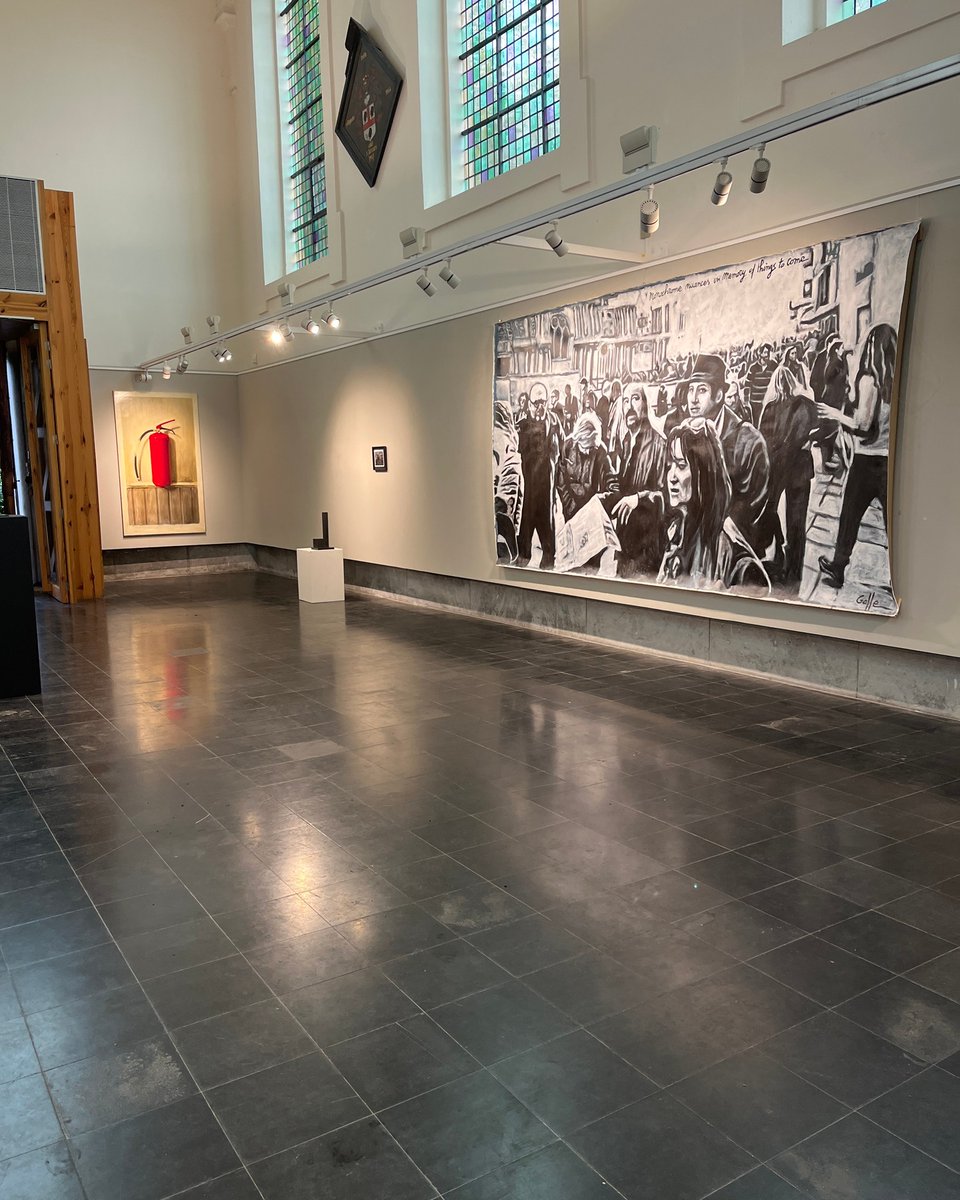 MaritzaBusnpo's tweet photo. Second-to-last day of “Into the Black” at Camp Santo Chapel—an exceptional setting filled with stunning art! Featuring Marc Galle, Celine Geeraert, Francesco Battistello, Filip Hamerlinck, Diederik Boyen and more. https://t.co/SLwd2lsU1s