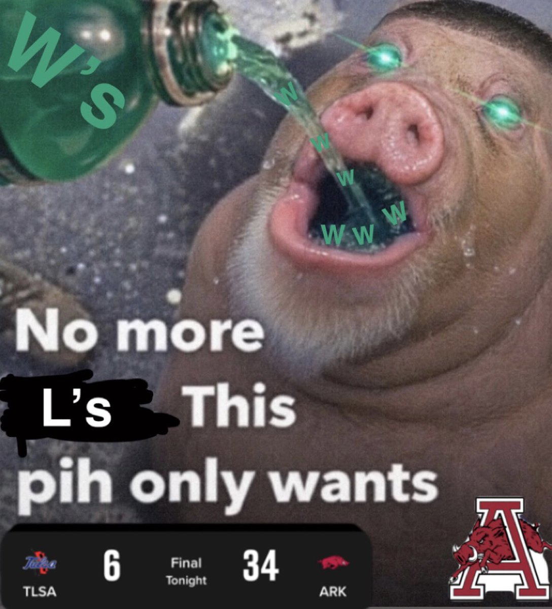 steeleruelle's tweet photo. Go hogs https://t.co/cZX6AhpoGM
