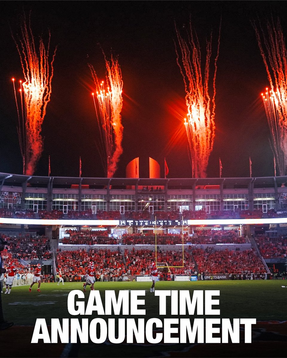 ClemsonFB's tweet photo. Clemson-Miami game time announcement 🚨

🏈: Clemson vs. Miami (Fla)
📆: Saturday, Oct. 3
📍: Death Valley
⏰: 7:30 PM ET
📺: ABC
🎟️: https://t.co/q6lu8yI5OO https://t.co/lis6XCRCr3