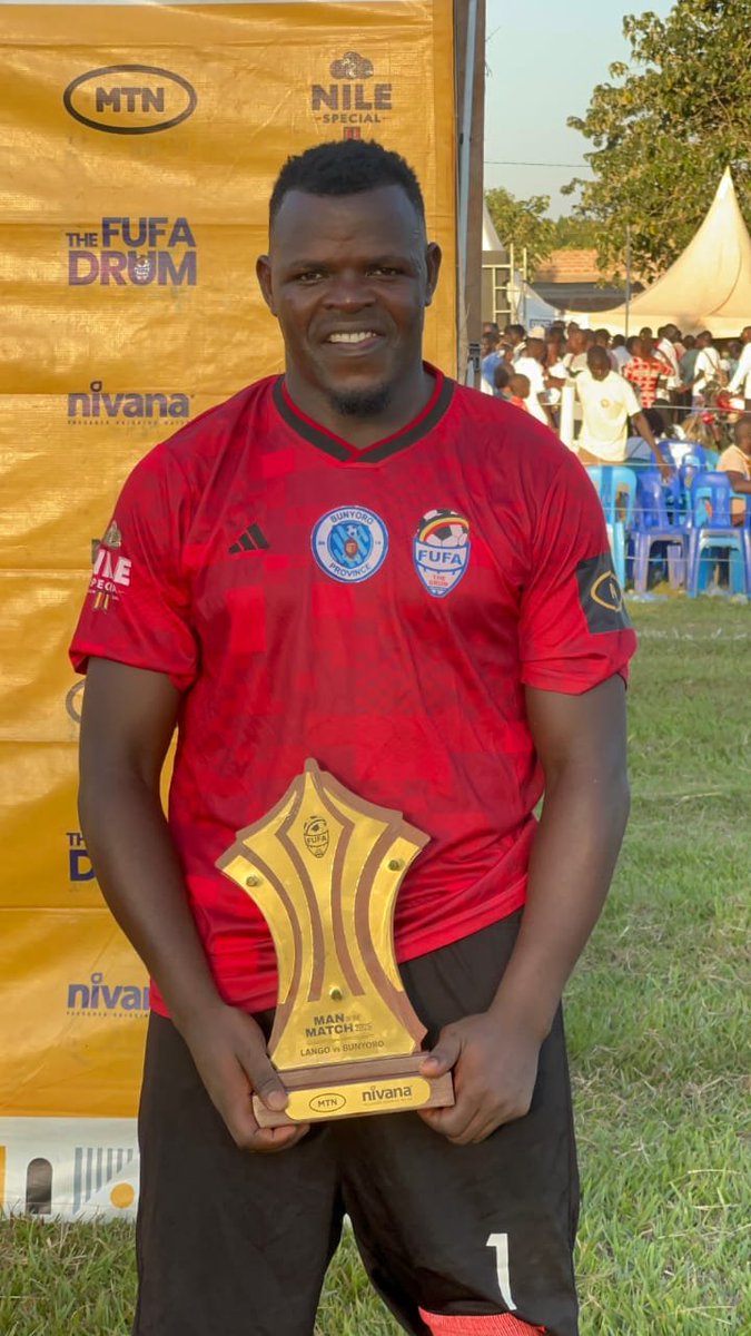 Mathias1594976's tweet photo. Man of the Match performance yesterday, capped off with a clean sheet in the very first FUFA Drum Games,

Proud of the great fight and determination from the Bunyoro boys. 
#Bunyoro province 
#Langopeople 
#Mk1🇺🇬 https://t.co/COckh4bmee