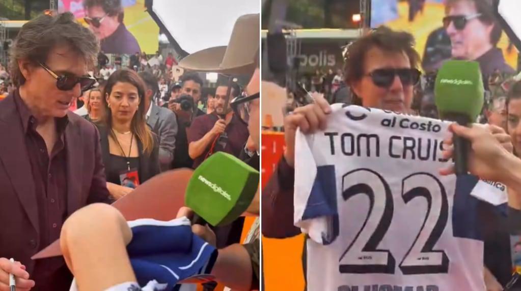 todonoticias's tweet photo. A Tom Cruise le regalaron la camiseta de un club del fútbol argentino: la sorpresiva reacción del actor https://t.co/1ickXofYxE https://t.co/dSbRBBhToW