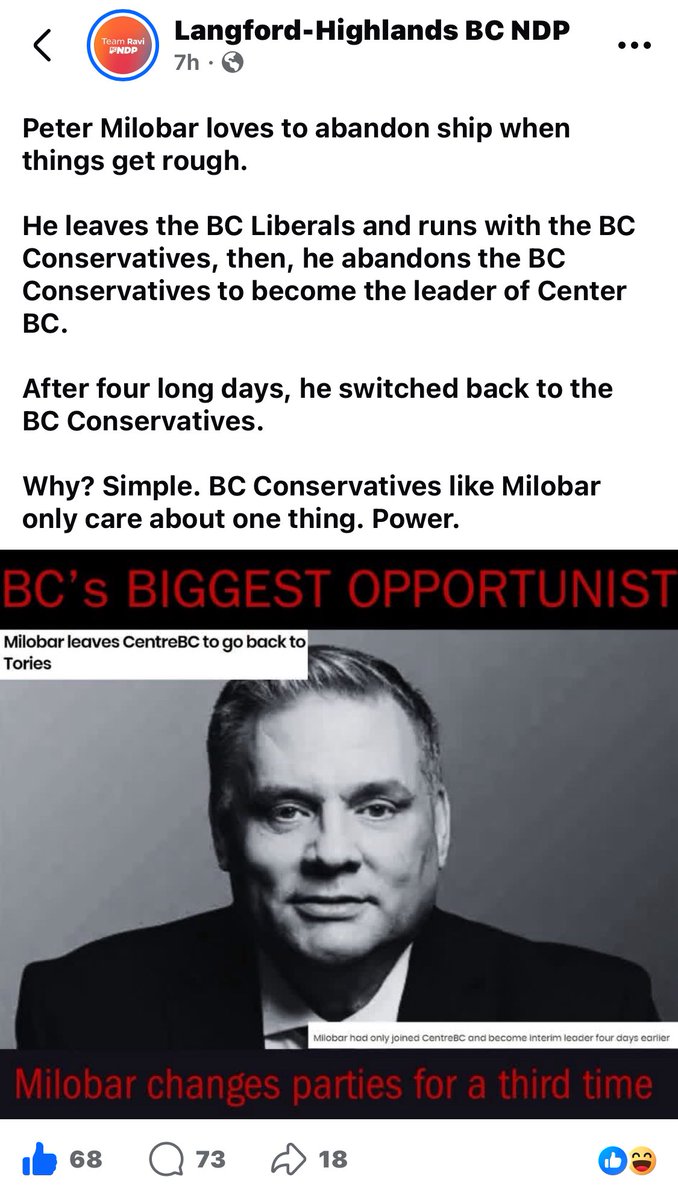 EndTheNDP's tweet photo. @BCCuda @HarmanBhanguBC @HeatherMaahs Any standing with slimeballs
Are tainted if not worse//
#RealityMatters https://t.co/rK9phLFg26