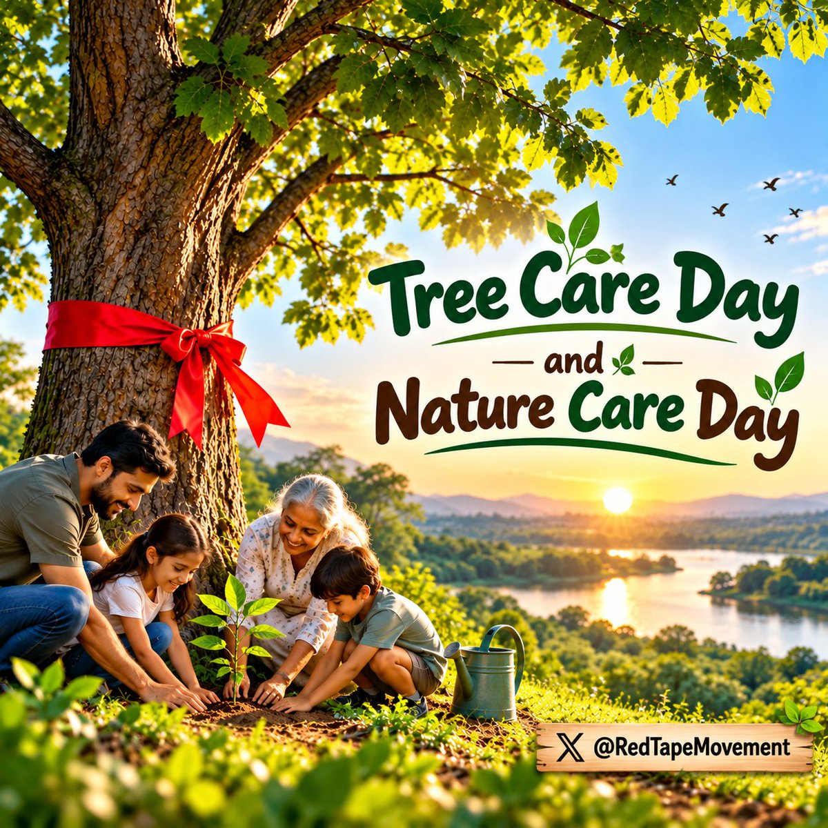 prabhatmisra's tweet photo. 🌞This Sunday, give Nature a little of your time. Make #Sunday → Tree Care Day and Nature Care Day

🌱Plant a tree.
🌳Care for a tree.
🏞️Protect a wetland (like pond).
🏡Restore a patch of nature (like a green space and Park).
🚯Reduce waste.
💦Save water.
🐸Let biodiversity breathe.
🧖Make #OneHealth a mission for life.

🌏Climate action is not only about saving the planet, it is about protecting the quality of life we leave behind.

🔮What we protect today becomes the inheritance of tomorrow.

🧣Tie a red tape/ribbon around a tree trunk as a symbol of your pledge to protect Nature.

❤️‍🩹Care for Nature today.
🥰Secure a better future for generations to come.

#TreeCareDay #NatureCareDay #ClimateAction #Biodiversity #OneHealth

@RedTapeMovement @AntivirusPark