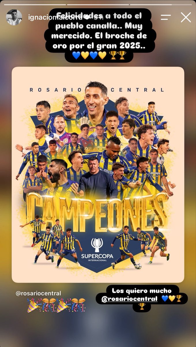 Desadeltw's tweet photo. VOS TAMBIÉN SOS PARTE DE ESTO, 10.
CENTRAL TE AMA, NACHO MALCORRA. https://t.co/ZdB40dfS7n