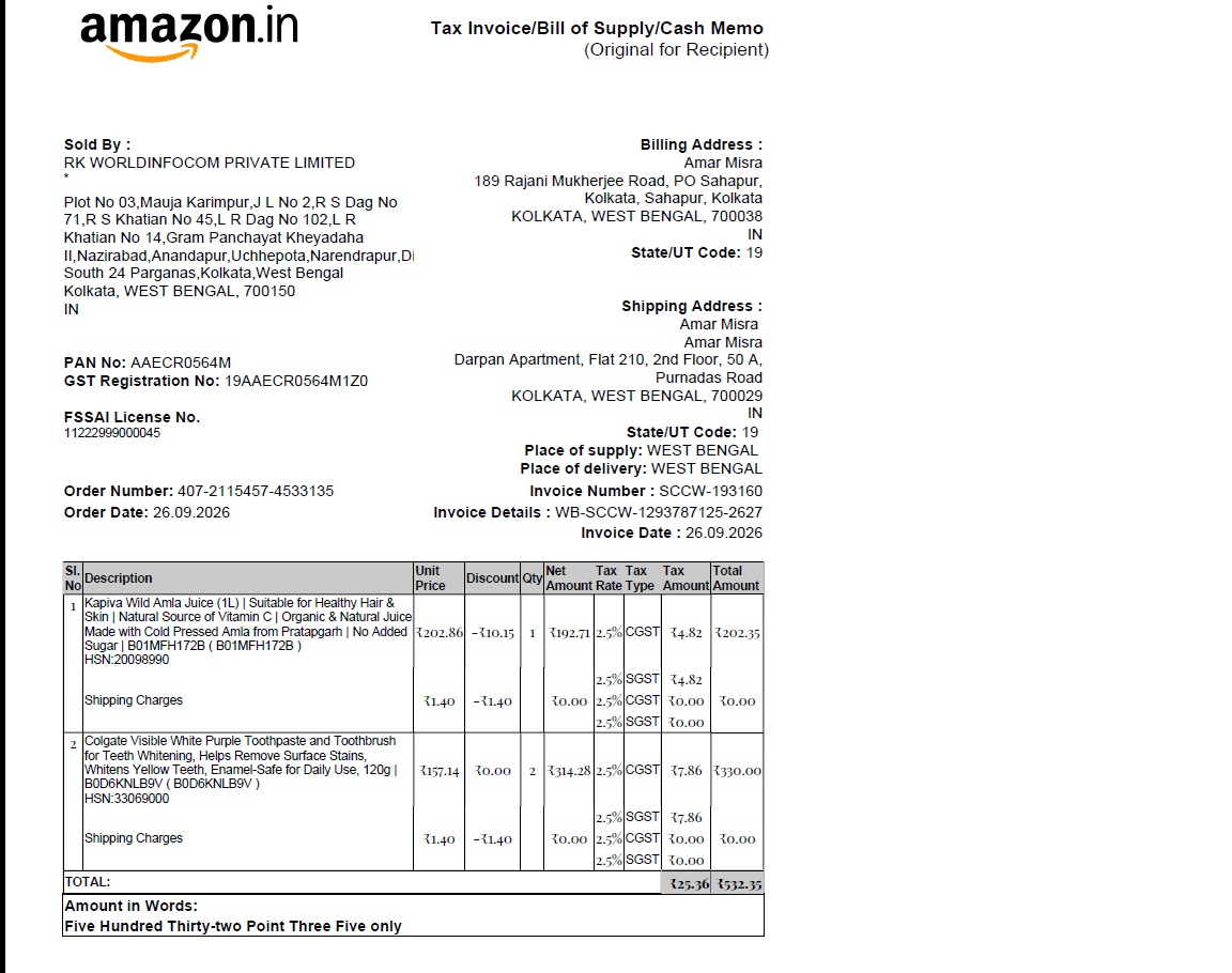 25mayAmar's tweet photo. @amazonIN #Order_ID407_2115457_4533135 product is defective Kapiva Wild Amla Juice (1L) | B01MFH172B ( B01MFH172B ), HSN:20098990 #bottle_seal is already #broken_leaking @JeffBezos FYI @amazonIN is selling #unhygienic and #tampered products, does not allow #refund #tampered_prod https://t.co/ZepjMtr6DE