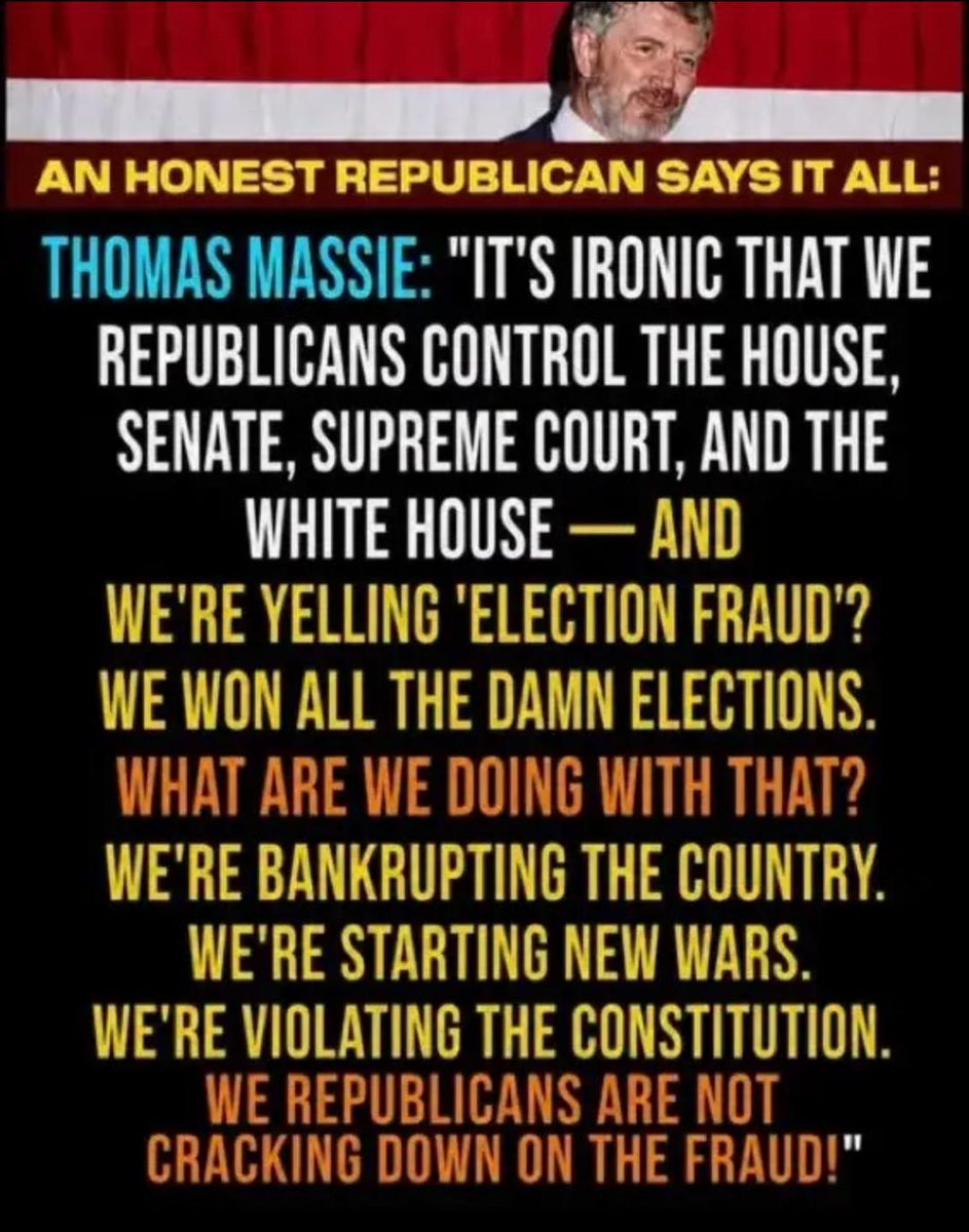 TheDemCoalition's tweet photo. An honest Republican member of Congress is a rare sight these days, but Thomas Massie continues to deliver the truth. https://t.co/Tx8OVHo0hB