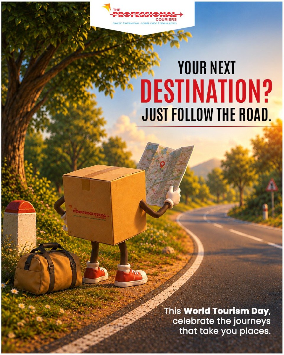 TPCGlobeCares's tweet photo. Every journey starts with a single step, a map, and the excitement of the unknown! Whether it's a package traveling thousands of miles or your next personal adventure, we’re here to ensure every destination is reached with care. 🗺️🎒✈️  

#WorldTourismDay #TheProfessionalCouriers https://t.co/SEffWc4uPn