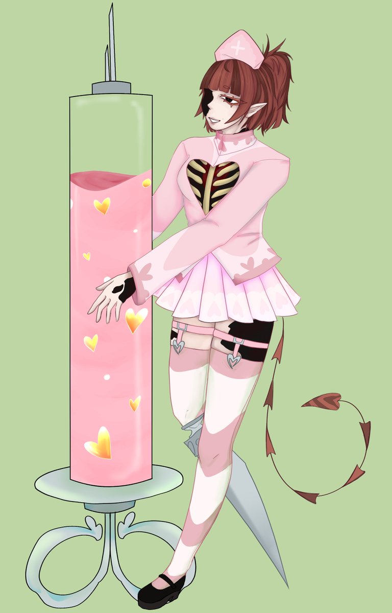 moriuriii's tweet photo. Zombie nurse adopt now available on my vgen! ^^

#vgen #characteradopt https://t.co/IXofpi6bQH