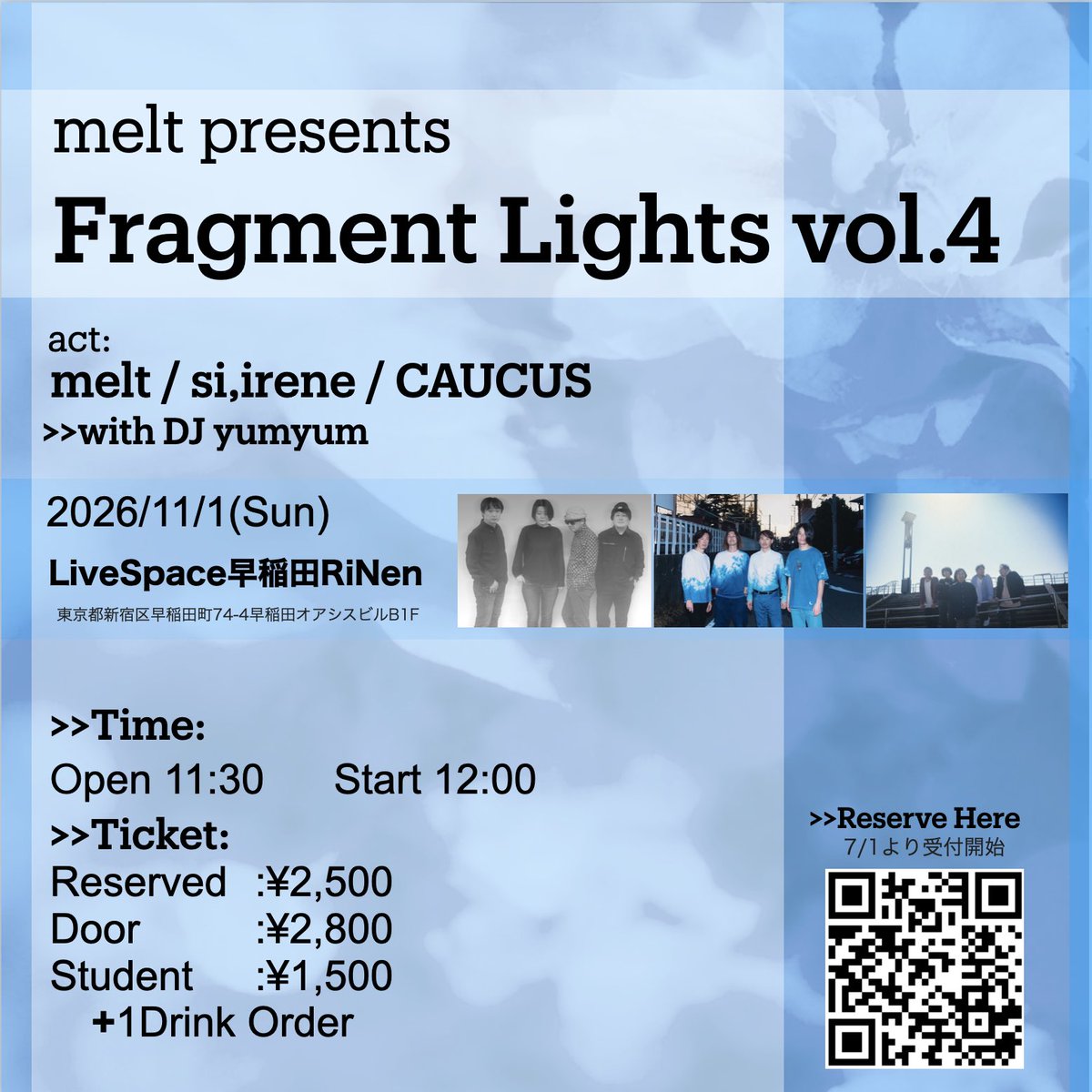 melt1378759's tweet photo. その前にこちら！
11/1 FL4よろしくお願いします！！

10/1に、タイムテーブル発表とともに出演者PVを公開します。お楽しみに！🥰 https://t.co/nKuZD2Vnwp