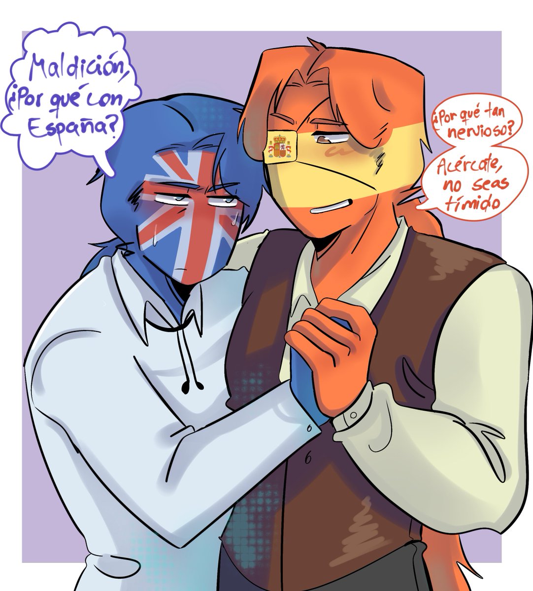 tropezandoo's tweet photo. Btw también amo este ship 👅 
#España #UK #Countryhumans https://t.co/I18bn7ZorH