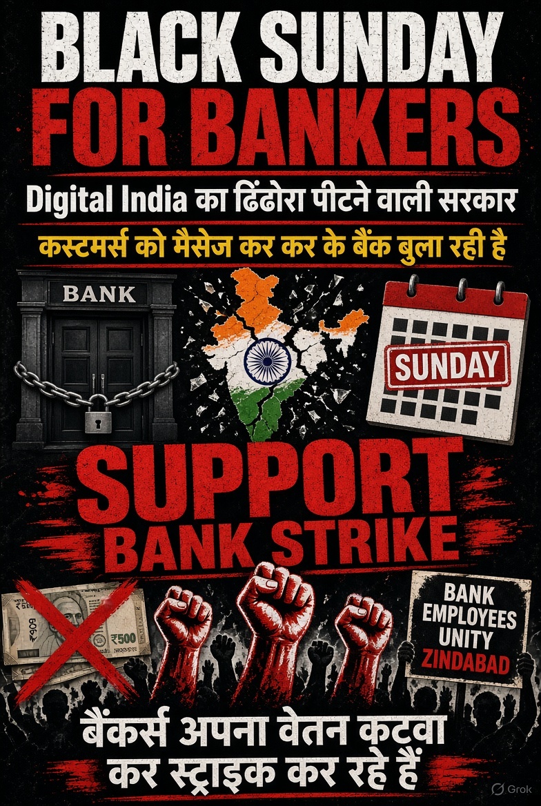 Anshdgrrr8's tweet photo. 🔴 UNITED VOICE OF BANK EMPLOYEES 🔴
We demand #FiveDaysBanking
We demand #FairPLI
We demand #OPS for Bankers
#5DayWeekandFairPLI
#IncreaseRecruitmentInPsbs https://t.co/UfR5hLRF6I