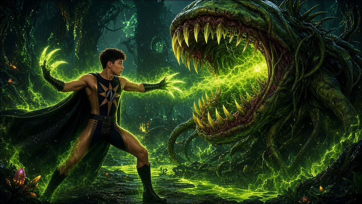 jintor69's tweet photo. Glowing spiky nuclear green Carnivore plant try to eat NuclearKai
#nuclearman #nuclearboy https://t.co/44vLxxHpri