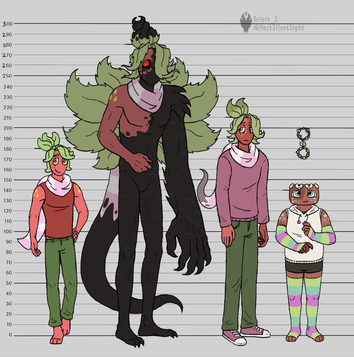 DarkSilentSight's tweet photo. My Cosmo and Sprouts height and color references :p
#dandysworld #fruitcake #PostTAu https://t.co/0EluSPekp4