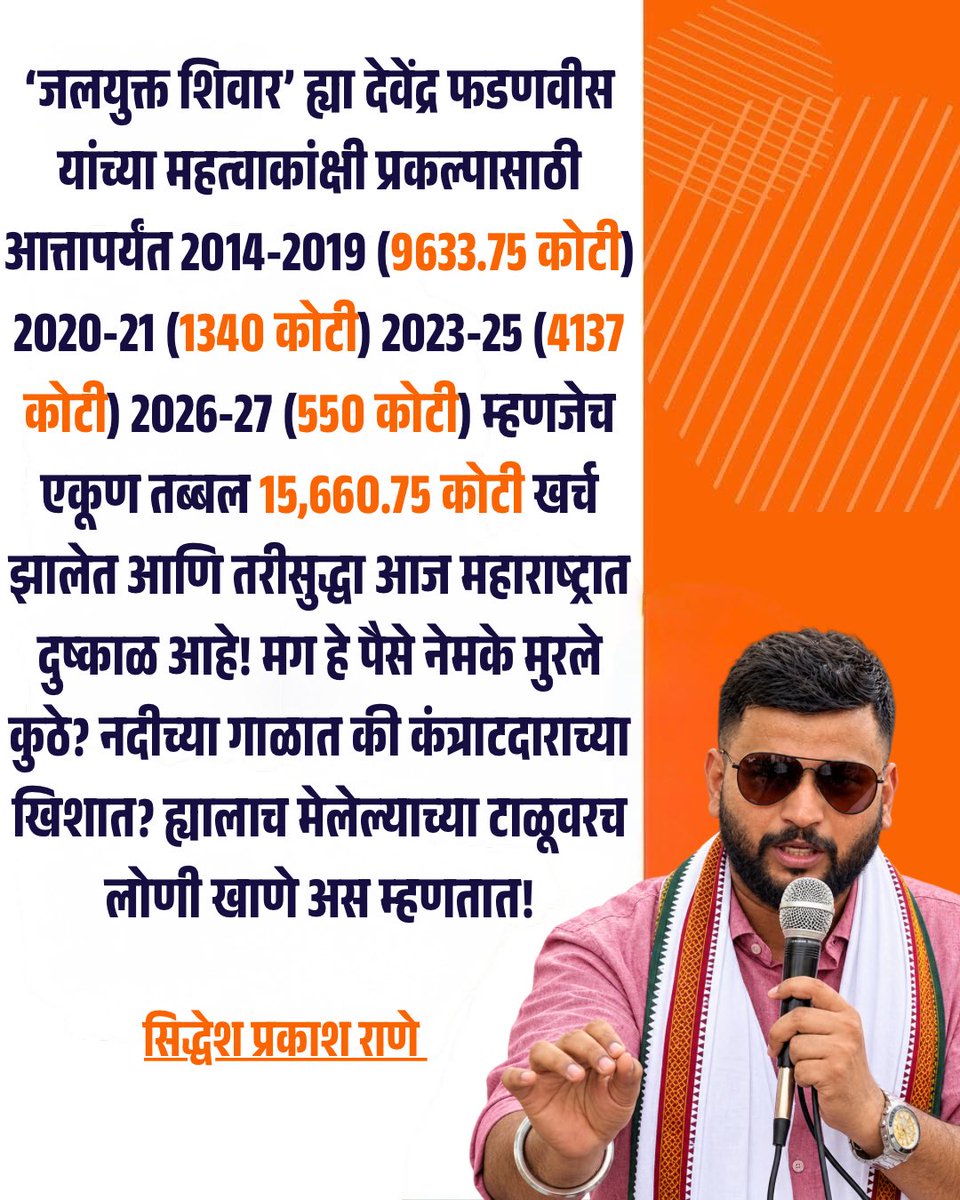 MeSiddheshRane's tweet photo. जलयुक्त शिवारचा पैसा मुरला कुठे??

#दुष्काळ https://t.co/zRwhzuDp93