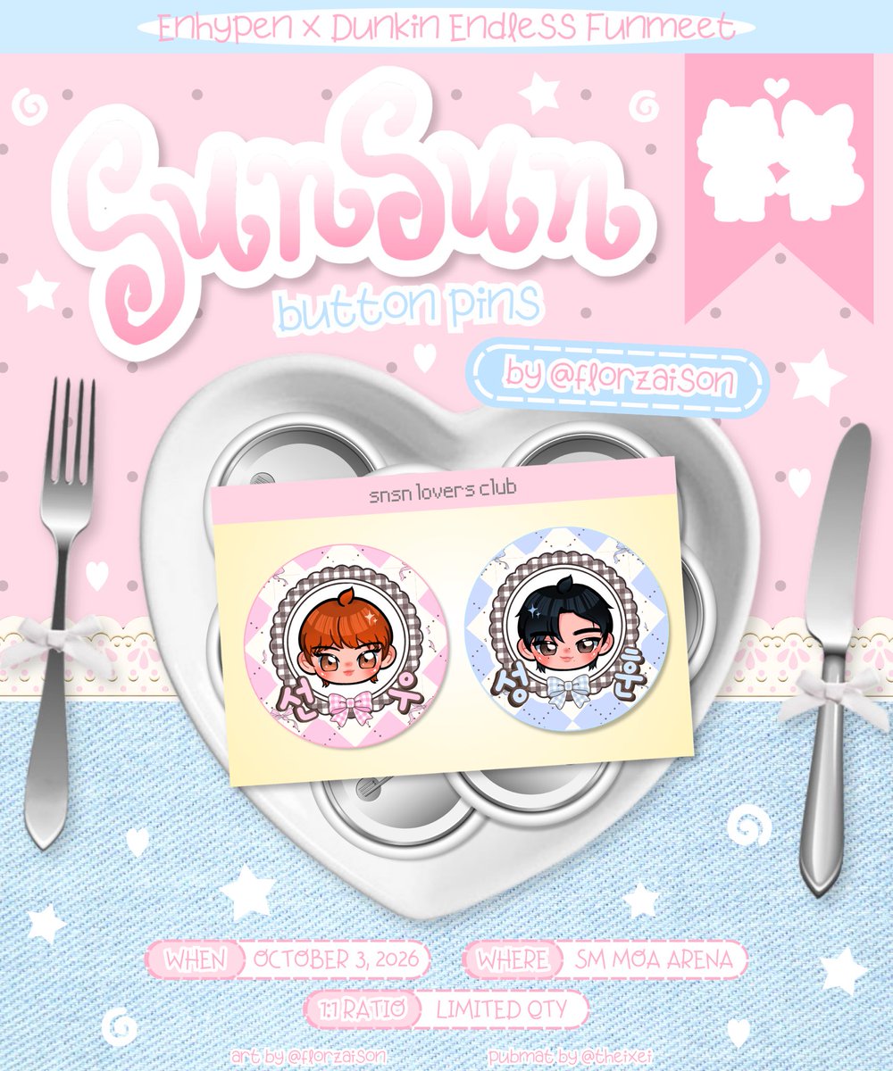 florzaison's tweet photo. ✼••┈┈┈๑⋅⋯୨˚୧⋯⋅๑┈┈┈••✼

ENHYPEN x Dunkin Endless Funmeet

fan support by: @florzaison 

🗓️ : October 3, 2026
📍 :  Moa Arena

       ⟢ 1:1 ratio (pins)
       ⟢ rt &amp; likes are appreciated ♡
       ⟢ exact loc tba .ᐟ

#DunkinPH_Endless #ENHYPEN https://t.co/uJ6pWqGwuk