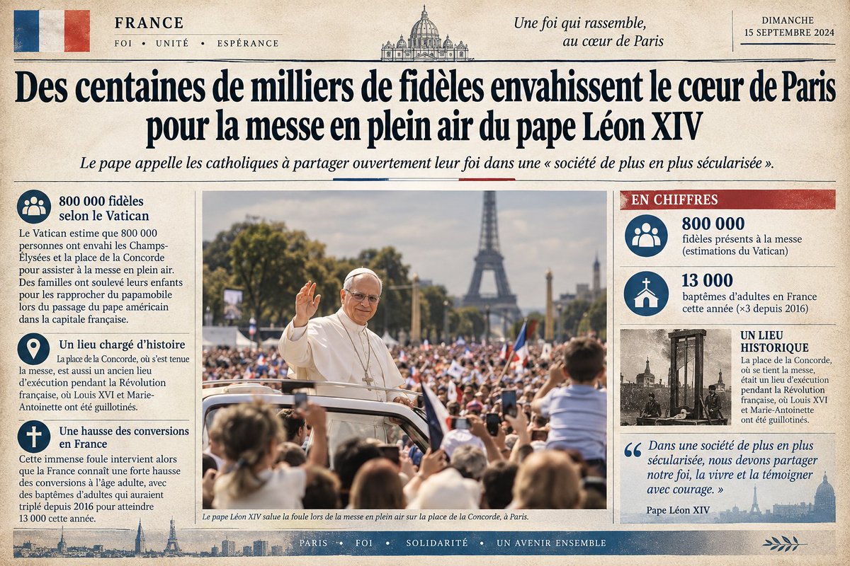 BarnabasReynol1's tweet photo. Quatre-vingt mille personnes rassemblées à Paris démentent le discours sur la « mort de la religion ». La laïcité culturelle répond manifestement à une soif profonde et silencieuse. #Foi #Paris https://t.co/naROfjyZMd