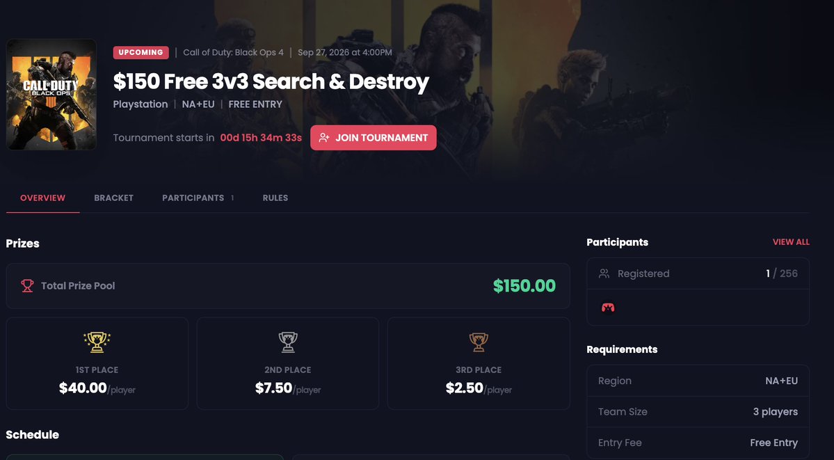 ConsoleKings's tweet photo. 3v3 Black Ops 4 Tomorrow at 4pm ET https://t.co/iD4hn27GP7