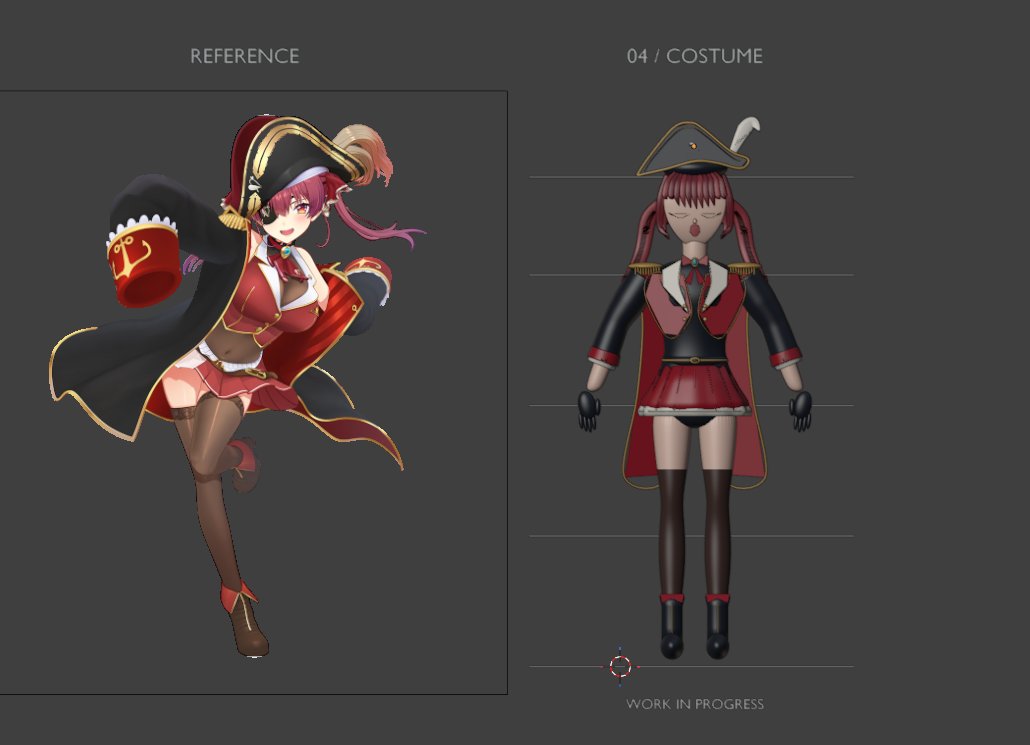 sirotora314's tweet photo. Blenderダウンロードして、操作の仕方説明してもらいながらマリン船長つくってもらってるんですけど、くそやすいダッチワイフみたいで草です。 https://t.co/JtdIhJLqS5