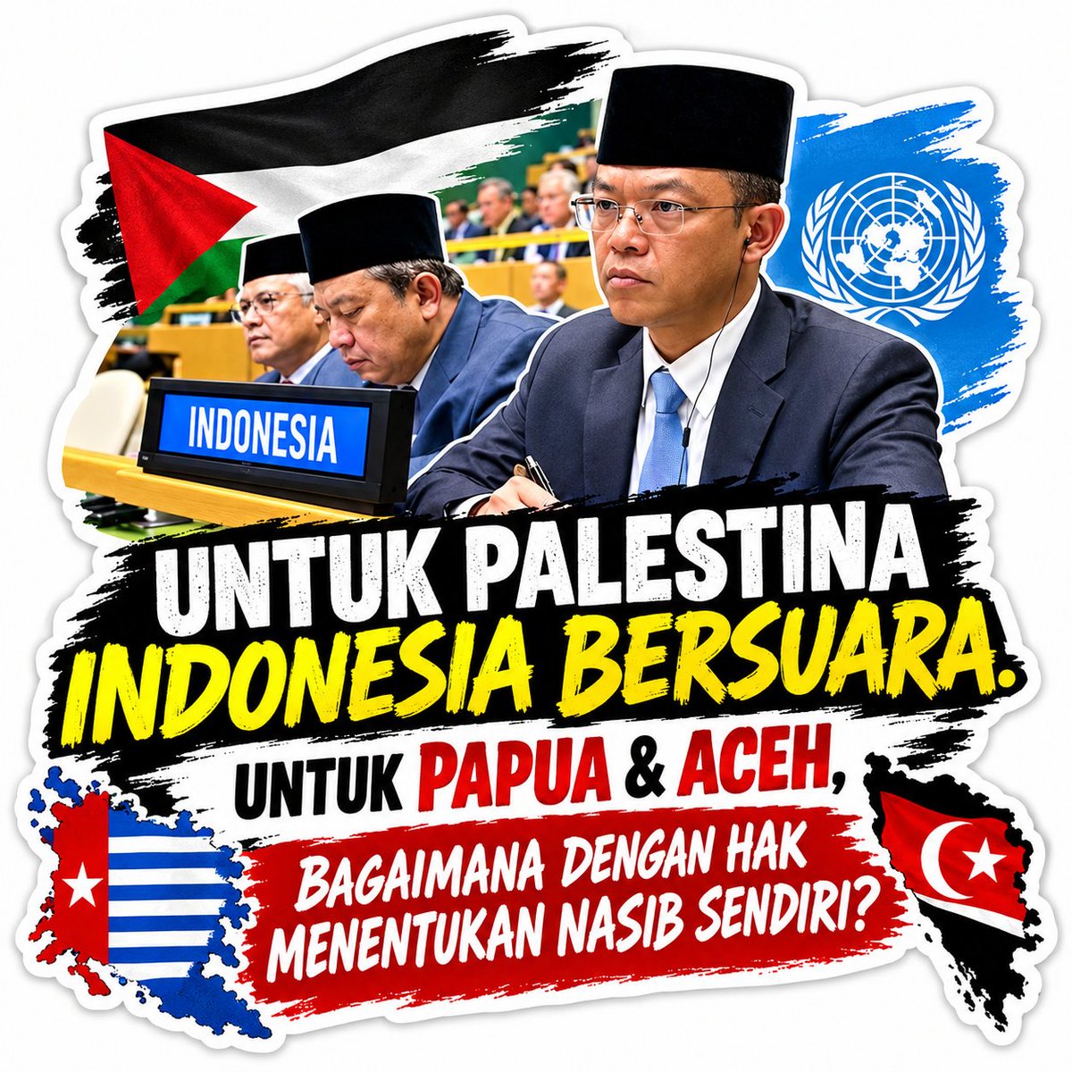 WestPapua1977's tweet photo. “Untuk Palestina Indonesia bersuara. Untuk Papua & Aceh, bagaimana dengan hak menentukan nasib sendiri?”
Woe Sugiono dan dkk!
#FreeWestPapua
#PapuaMerdeka
#AcehMerdeka
#SelfDetermination
#HakAsasiManusia
#WestPapua https://t.co/XXVlrX0ufT